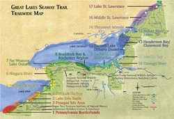 Map of Birding the Great Lakes Seaway Trail