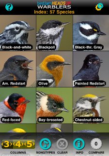 HeadsUp Warblers view with names