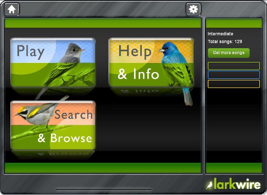 main screen of Larkwire