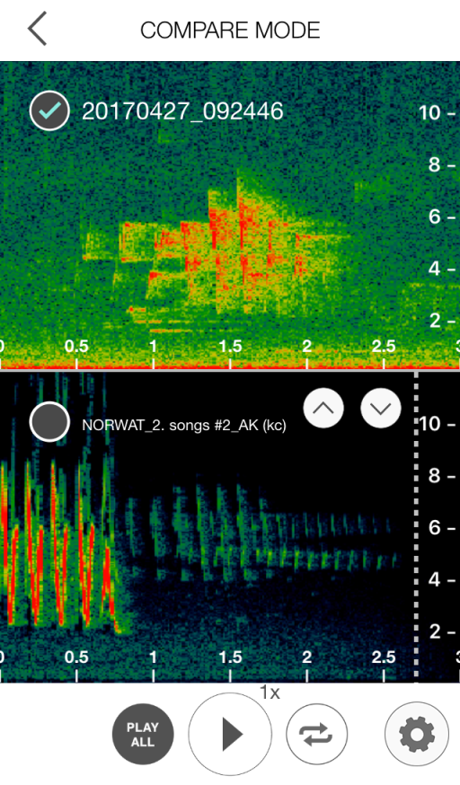 Song Sleuth compare mode